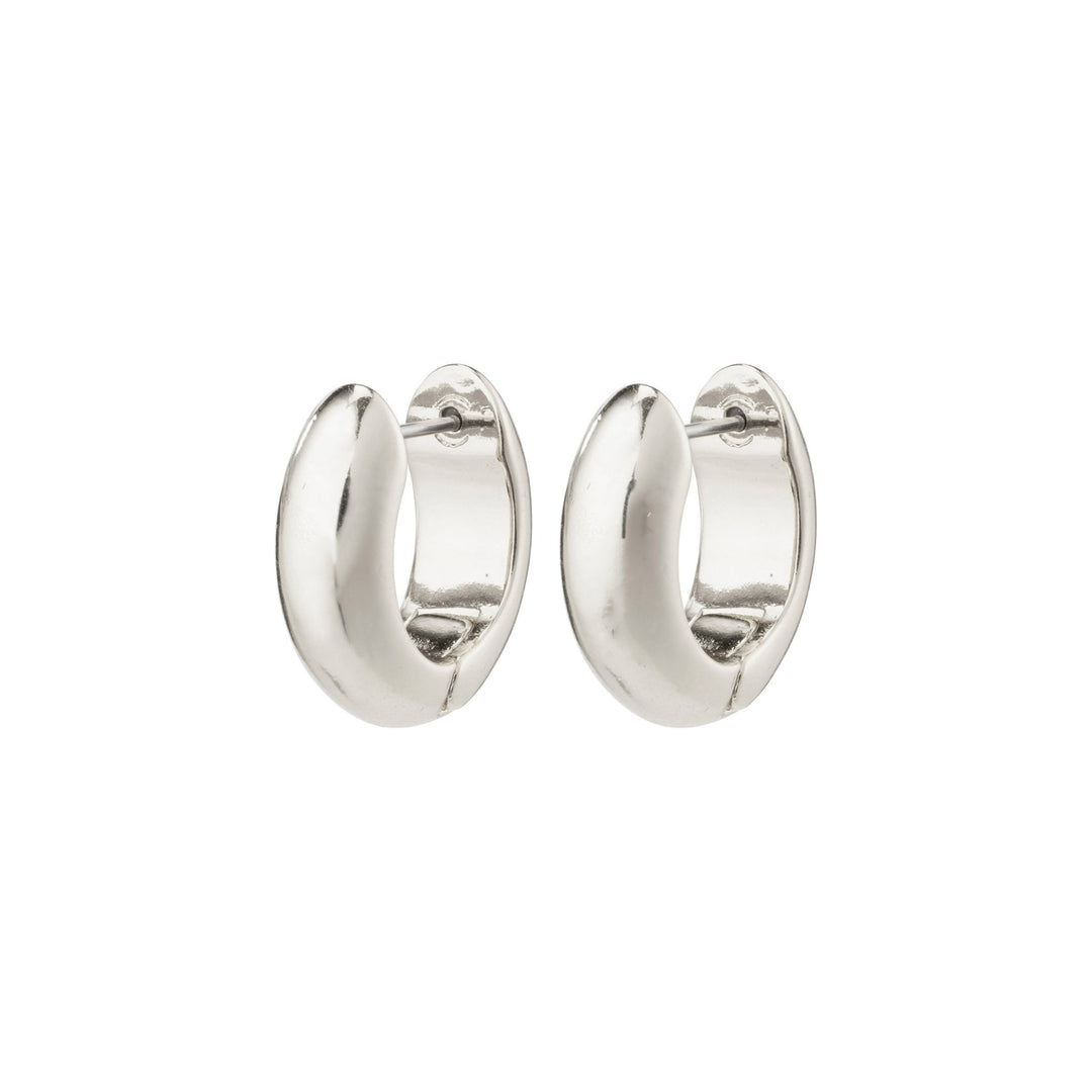 Mine Recycled Chunky Huge Hoops - Silver | Pilgrim