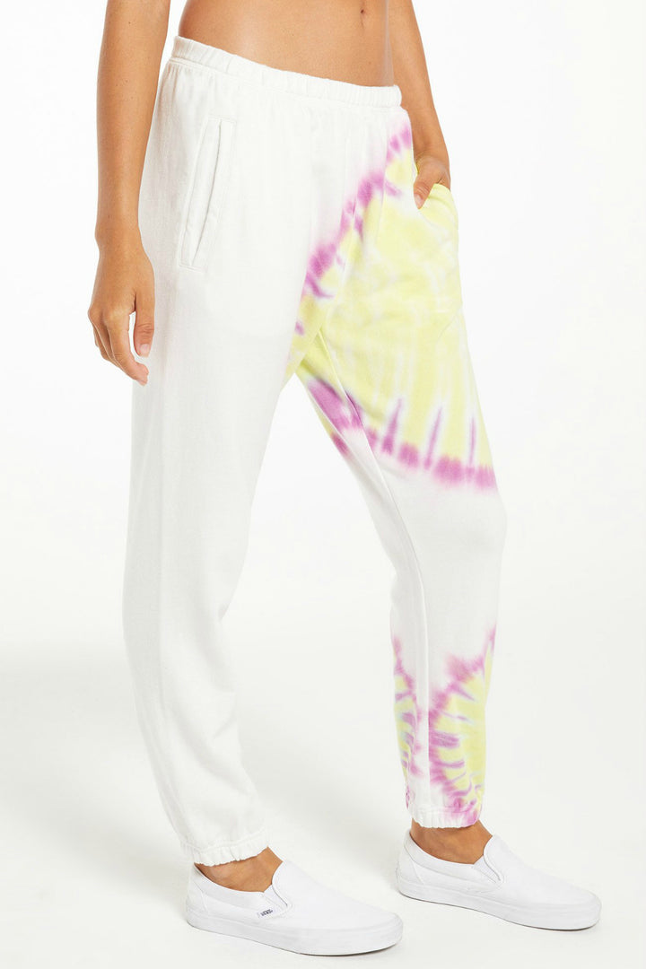 Pantalon de jogging tie-dye Sunburst - Blanc | Z Supply - Liquidation