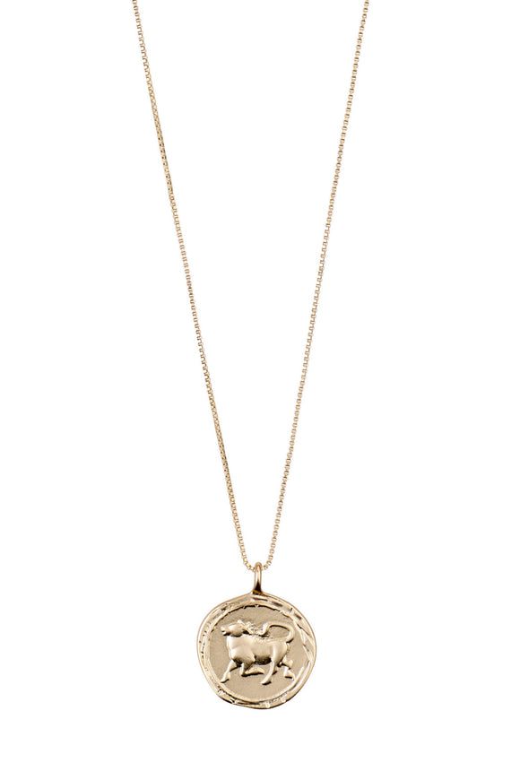 Horoscope Necklace Taurus - Gold | Pilgrim