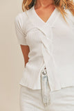 Swift Stroll Twist Front Knit Top | Sage The Label - Clearance