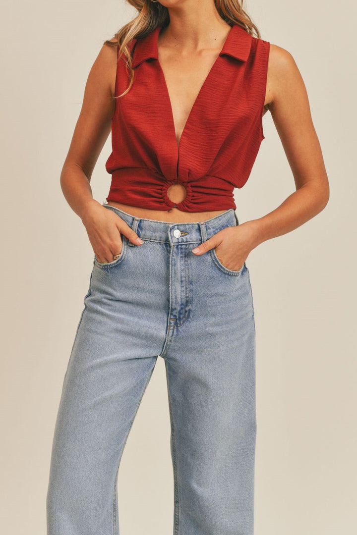 Some Say O Ring Details Top | Sage The Label - Clearance