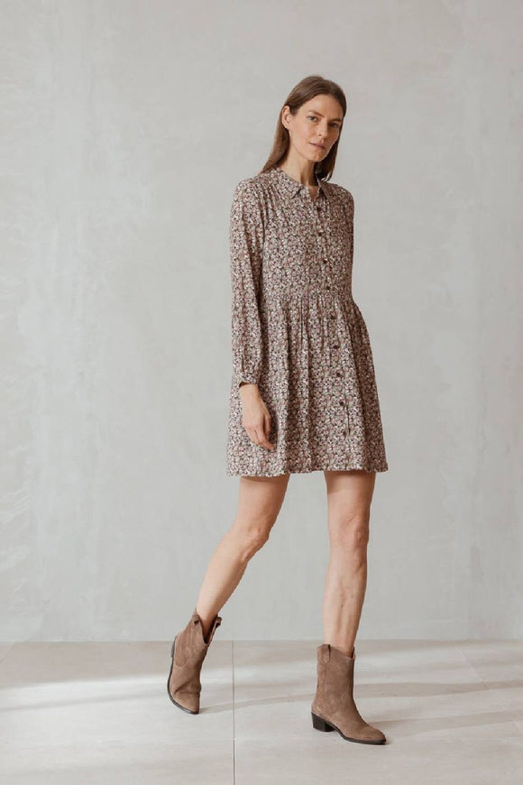 Floral Shirt Dress - Rosa | Indi & Cold - Clearance