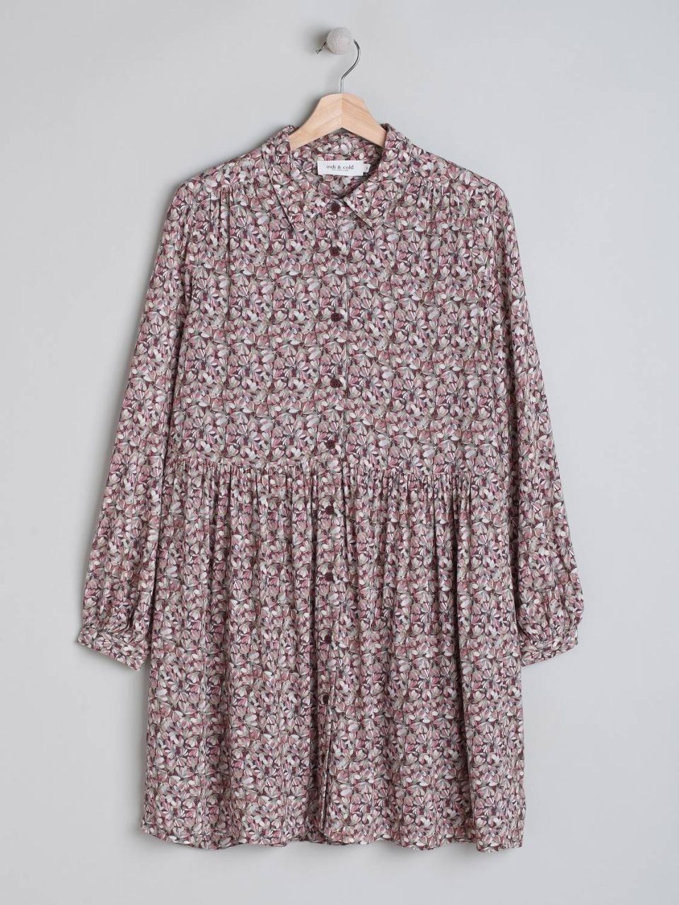 Robe chemise fleurie - Rosa | Indi &amp; Cold - Liquidation