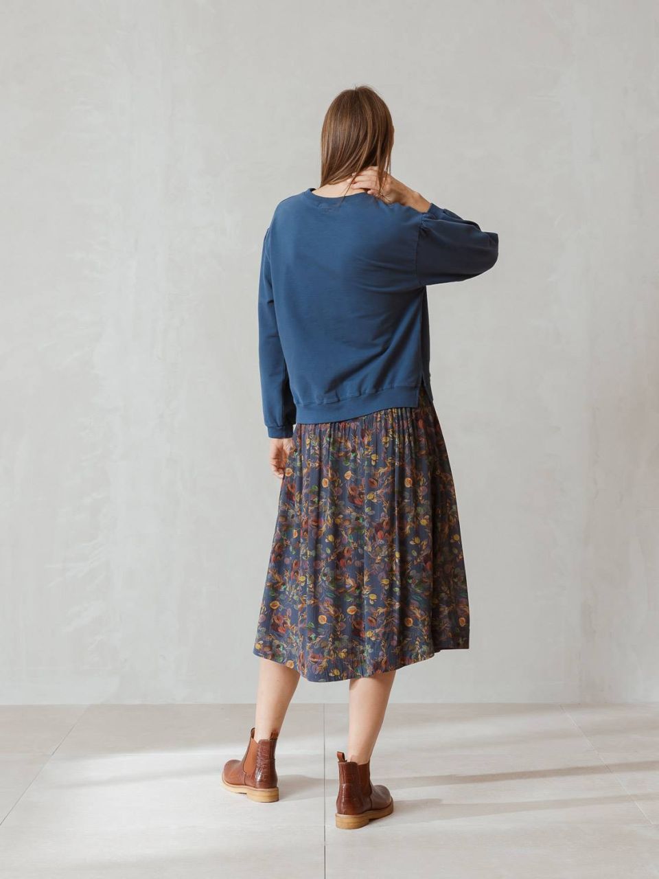 Pleated Floral Skirt | Indi & Cold - Clearance