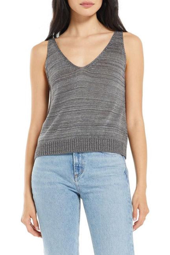 Thalia V-Neck Sweater Tank - Charcoal | Z Supply - Clearance